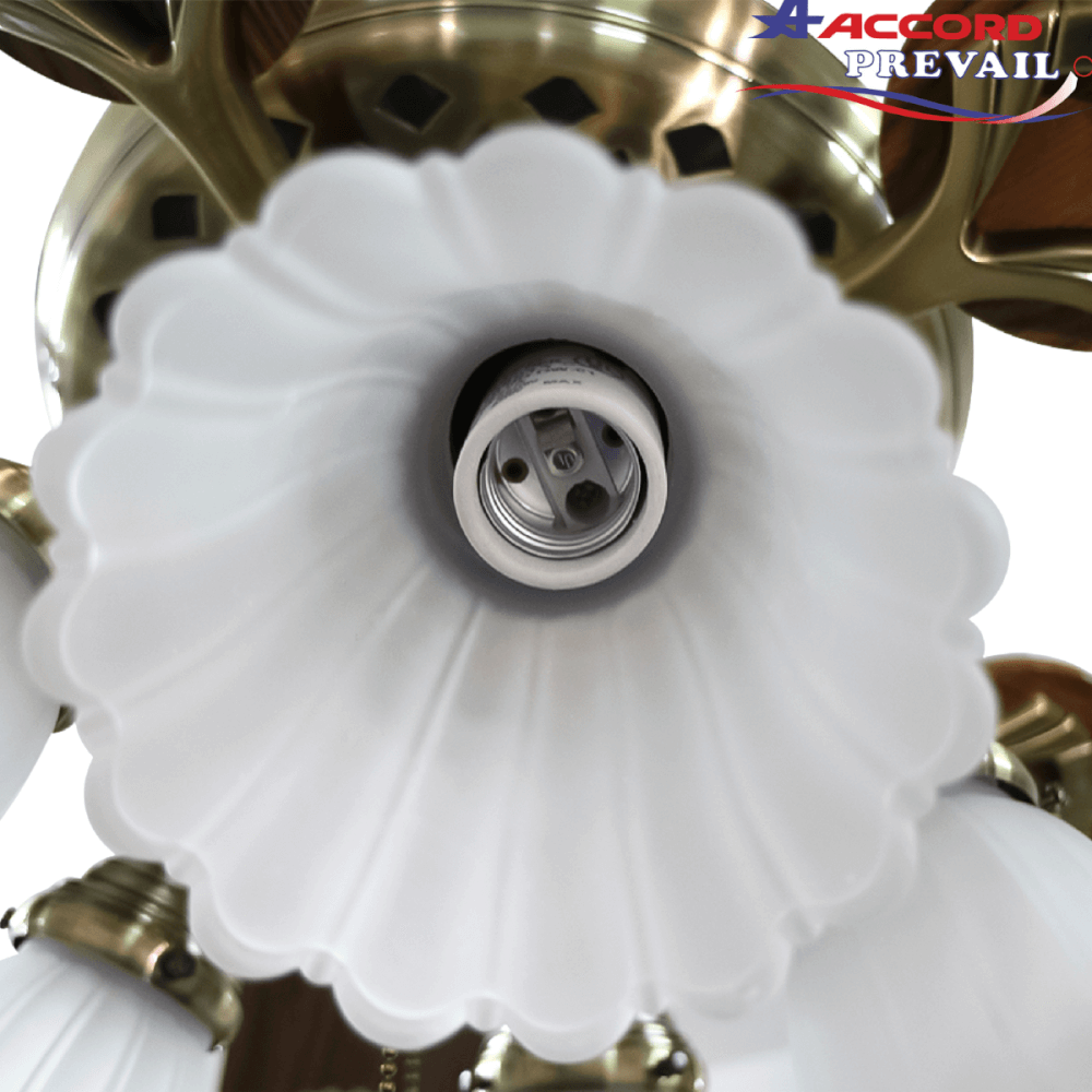 พัดลมเพดานโคมไฟ ขนาด 52 นิ้ว ACCORD รุ่น AC-2003 (4L) สีน้ำตาลอ่อน_4